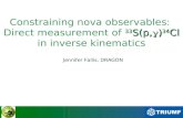 Constraining nova observables:  Direct measurement of  33 S(p, ) 34 Cl  in inverse kinematics