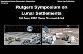 Rutgers Symposium on Lunar Settlements