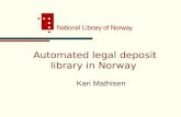 Automated legal deposit library in Norway