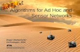 Algorithms for Ad Hoc and Sensor Networks