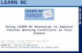 Using LEARN NC Resources to Improve Teacher Working Conditions in Your School