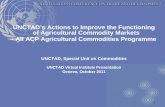 UNCTAD’s Actions to Improve the Functioning of Agricultural Commodity Markets