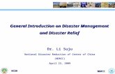 General Introduction on Disaster Management and Disaster Relief