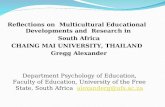 Reflections on  Multicultural Educational Developments and  Research in    South Africa
