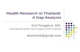 Health Research in Thailand: A Gap Analysis