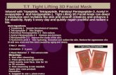 T.T  Tight Lifting 3D Facial Mask