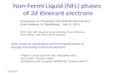 Non-Fermi Liquid (NFL) phases  of 2d itinerant electrons