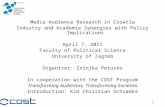 Media Audience Research in Croatia Industry and Academia Synergies with Policy Implications