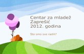 Centar za mladež Zaprešić 2012. godina