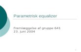 Parametrisk equalizer