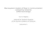 Macrosystem models of flows in communication-computing networks (GRID-technology)