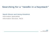 Searching for a “needle in a haystack”