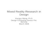Mixed Reality Research in Design