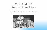 The End of Reconstruction