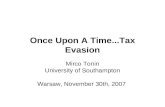 Once Upon A Time...Tax Evasion