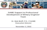 SAME Support to Professional Development of Military Engineer Team