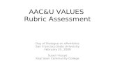 AAC&U VALUES  Rubric Assessment