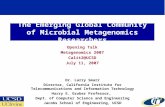 The Emerging Global Community of Microbial Metagenomics Researchers