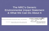 The NRC’s Generic Environmental Impact Statement & What We Can Do About It