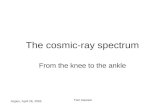 The cosmic-ray spectrum