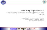 How Dirty is your Data  :  The Duality between detecting Events and Faults