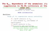 The N part  dependence of the anomalous J/    suppression in Pb-Pb collisions at the CERN SPS