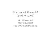 Status of Geant4 (svd + pxd)