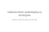 Julkaisemisen psykologiaa ja strategiaa