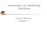 Information for Marketing Decisions
