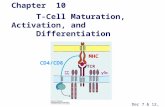 Chapter  10        T-Cell Maturation, Activation, and       Differentiation