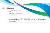 Agenda item 8.1 The Director’s Report to WRC-15