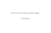 EPSC210 Introductory Mineralogy
