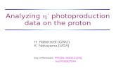 Analyzing     photoproduction  data on the proton