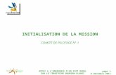 INITIALISATION DE LA MISSION COMITÉ DE PILOTAGE N° 1