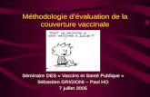 Méthodologie d’évaluation de la couverture vaccinale