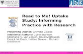 Read to Me! Uptake Study: Informing Practice with Research