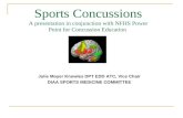 Sports Concussions A presentation in conjunction with NFHS Power Point for Concussion Education