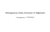 Heterogeneous Data Structures & Alignment * heterogeneous:  不同种类的