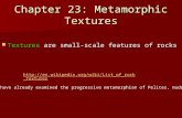 Chapter 23: Metamorphic Textures