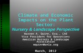 Climate and Economic Impacts on the Plant Sector: Nursery & Landscape Perspective