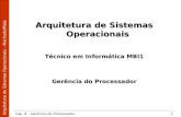 Arquitetura de Sistemas Operacionais Técnico em  Informática MBI1 Gerência do Processador