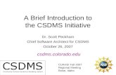 A Brief Introduction to the CSDMS Initiative