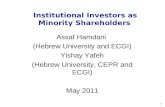 Assaf Hamdani  (Hebrew University and ECGI) Yishay Yafeh (Hebrew University, CEPR and ECGI)