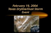 February 19, 2004  Texas Dryline/Dust Storm Event
