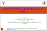 Early Minimum Bias physics at Atlas