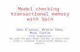 Model checking  transactional memory with Spin