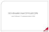 18 månader med DYA på CSN Lars Grelsson, IT-arkitektenheten CSN
