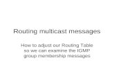 Routing multicast messages