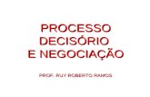 PROCESSO DECISÓRIO  E NEGOCIAÇÃO PROF. RUY ROBERTO RAMOS