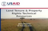 Land Tenure  & Property Rights  Technical Resources